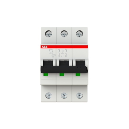 ABB circuit breaker S203 3-pole. 10A C 6kA