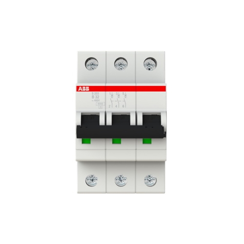 ABB circuit breaker S203 3-pole. 32A B 6kA