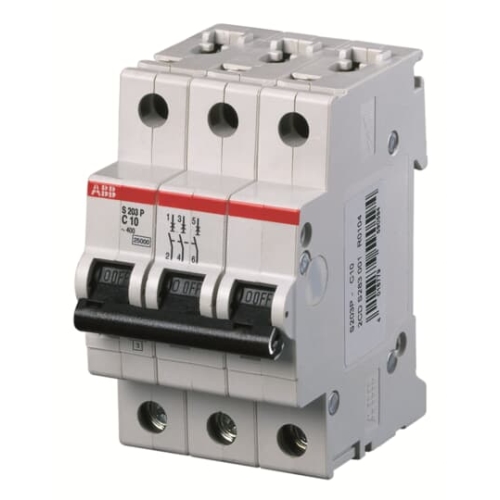 ABB circuit breaker S203P 3-pole. 4A From 10kA