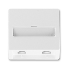 ABB CLASSIC socket cover. telephone double; white