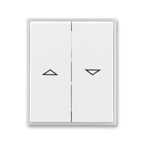 ABB ELEMENT switch cover split louver print; white/ice white