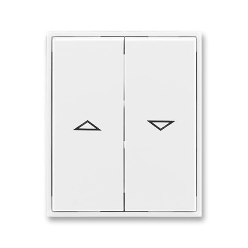 ABB ELEMENT switch cover split louver print; white/white