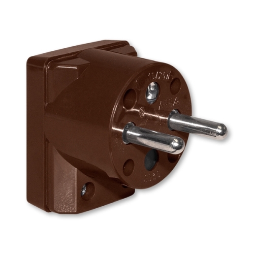 ABB plug.angle 2P+PE 250V/16A; brown