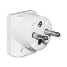 ABB plug.angle 2P+PE 250V/16A; white