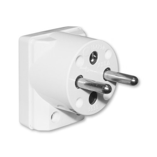 ABB plug.angle 2P+PE 250V/16A; white