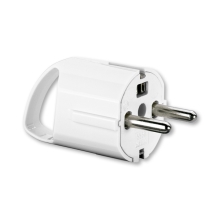 ABB plug.angle 2P+PE 250V/16A with lug; white