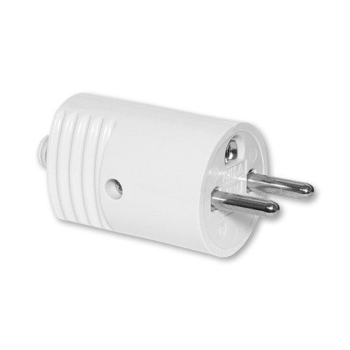 ABB plug. straight 2P+PE 250V/16A; white