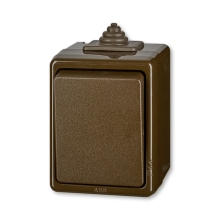 ABB PRAKTIK single-pole switch r.1 IP44; brown