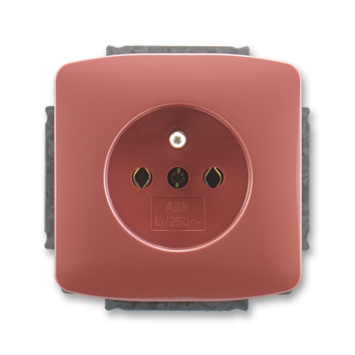 ABB TANGO socket. 1-us. 2P+PE; heather red