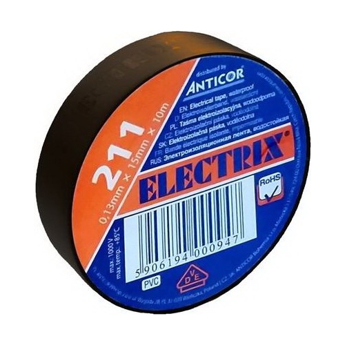 ANTICOR tape. electrical insulation. PVC 211. Electrix 15x10; brown