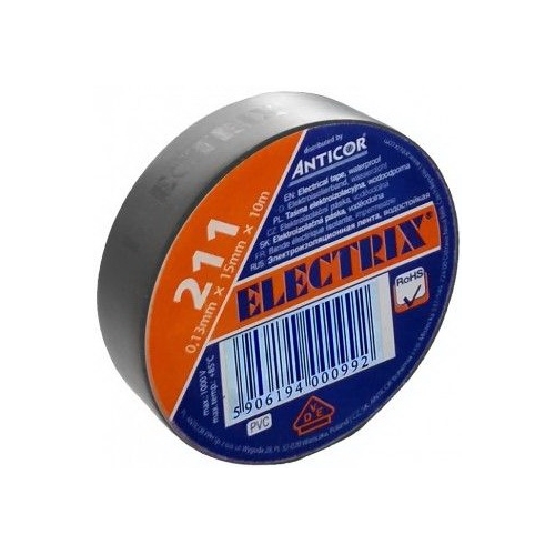 ANTICOR tape. electrical insulation. PVC 211. Electrix 15x10; gray