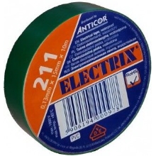 ANTICOR tape. electrical insulation. PVC 211. Electrix 15x10; green