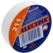 ANTICOR tape. electrical insulation. PVC 211. Electrix 15x10; white