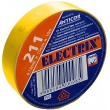 ANTICOR tape. electrical insulation. PVC 211. Electrix 15x10 ; yellow