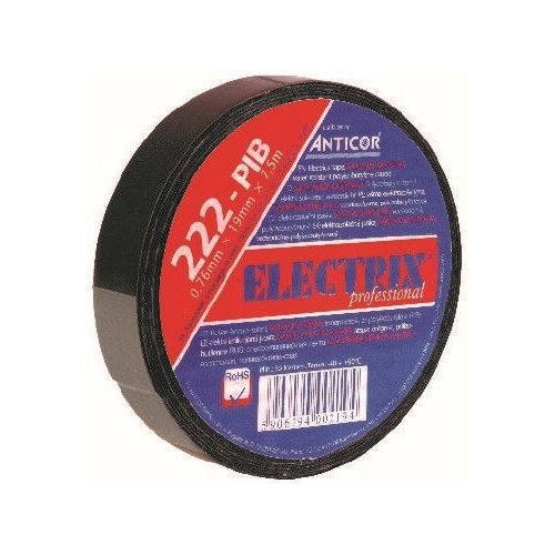 ANTICOR tape.vulcanization.PIB 222.Electrix 19x3.5; black