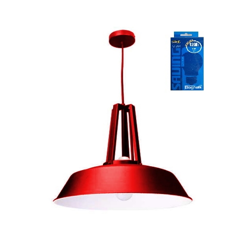 AURALIGHT wall light LED FAKTOR diameter 43 1x14W + bulb; red