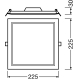 DL SLIM SQ210 18W/6500K WT IP20    LEDV