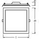 DL SLIM SQ210 18W/6500K WT IP20    LEDV