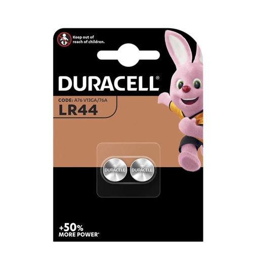 DURACELL alkaline button battery LR44/A76; BL2