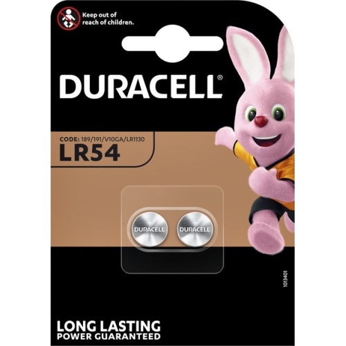 DURACELL alkaline button battery LR54/189; BL2