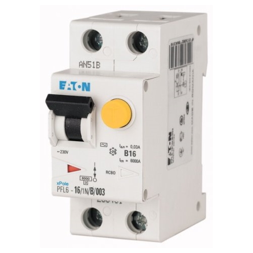 EATON circuit breaker/circuit breaker 1+Npole B 16A 30mA