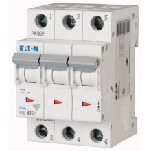 EATON circuit breaker PL6 3-pole. 16A B 6kA