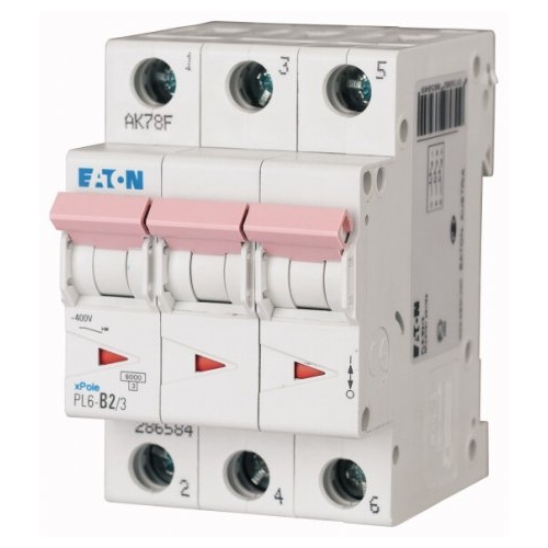 EATON circuit breaker PL6 3-pole. 16A C 6kA