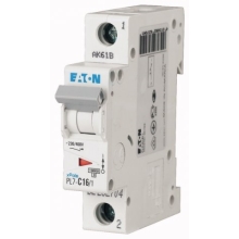 EATON circuit breaker PL7 1-pole. 16A C 10kA