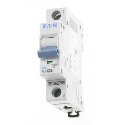 EATON circuit breaker PL7 1-pole. 20A C 10kA