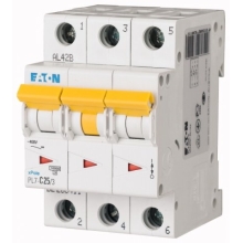 EATON circuit breaker PL7 3-pole. 25A B 10kA