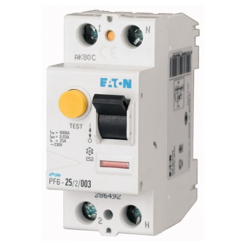 EATON current protector 2-pole 25A 30mA 6kA /286492/