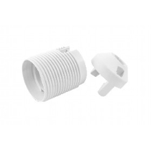 ELEMAN socket plastic. external thread E27 white; Code: 271