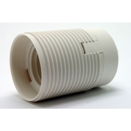 ELEMAN socket plastic. external thread E27 white; Code: 271