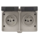 EMOS 2-fold wall socket, 16A/250V, IP54