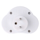 EMOS adapter.hub. 2x white with switch Code: P0062