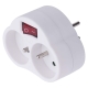 EMOS adapter.hub. 2x white with switch Code: P0062