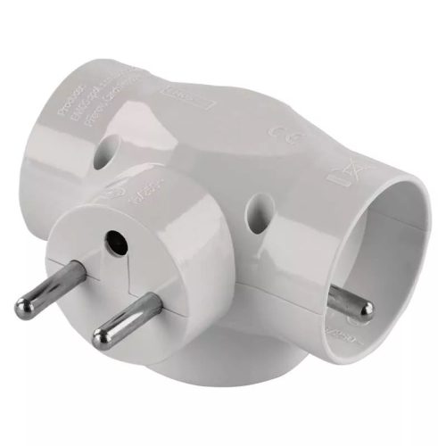 EMOS adapter.hub. 3x round 250V/16A max. IP20 Code: P0024N