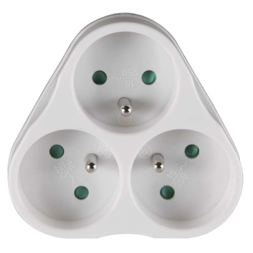 EMOS adapter.hub. 3x round KF-FZB-01/T03J Code: P0026