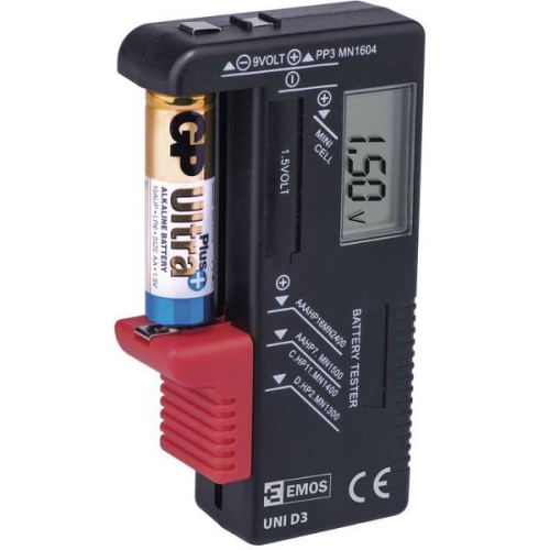 EMOS battery tester UNI D3 Code: N0322