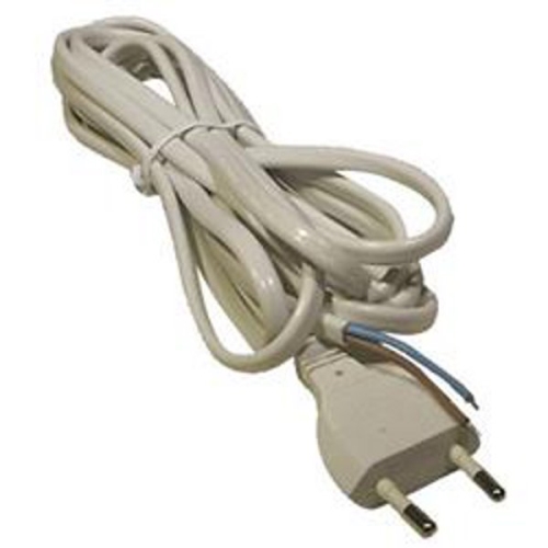 EMOS flexo cord 2x0.75mm straight fork.5m KF-H1 H03VVH2-F white Code: S15275