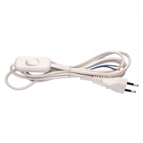 EMOS flexo cord 2x0.75mm with switch 2m KF-HK1 H03VVH2-F white Code: S08272