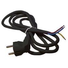 EMOS flexo cord 3x1.5mm angled fork.2m KF-CR2 H05VV-F3 black Code: S18322