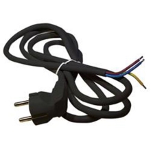 EMOS flexo cord 3x1.5mm angled fork.3m KF-CR2 H05VV-F3 black Code: S18323