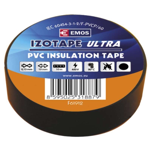 EMOS tape.insulated.PVC 0.13mmx19mm/10m 19/10 black Code: F61912