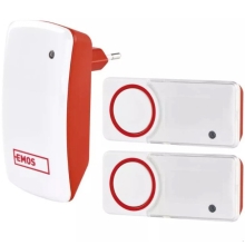 EMOS wireless doorbell 838R 2xbutton Code: P5750.2T