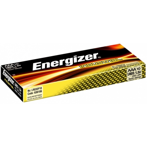 ENERGIZER battery alkaline INDUSTRIAL AAA/LR03; 10-Pack