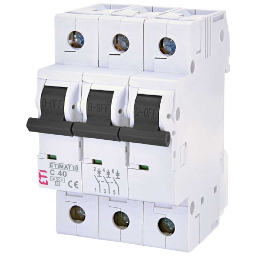 ETI circuit breaker ETIMAT.COLOUR 3-pole. 40A C 10kA