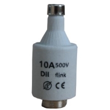 ETI fuse. ceramic DII-10A normal 500V red