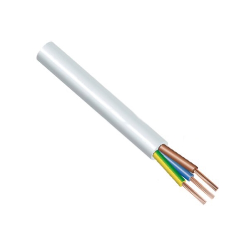 Flexible cable CYSY 3x0.75mm (HO5VV-F); white