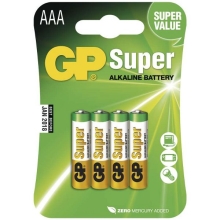 GP alkaline battery SUPER AAA/LR03/24A; BL4